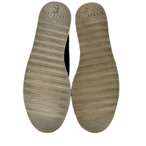 Vince Womens 6.5M Zeta Platform Loafers Leather Black Slip On  Wedge Shoes - Picture 12 of 13